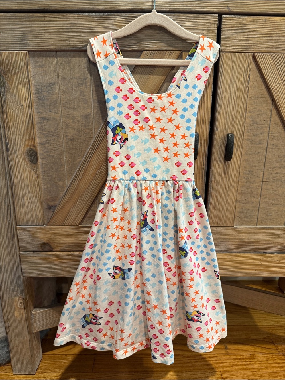 Hanna Andersson Bluey Cross Back Twirl Dress Size Toddler US 5